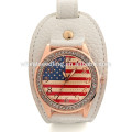 Skull butterfly UK USA flag love patterns wide strap special leather watch